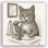«Brush Time Whiskers», art mural sur toile «Drôle de chat se brossant les dents»