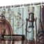 Rideau de douche antique avec 12 crochets-1006253865