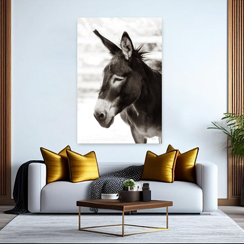 «Little Donkey VII», art animalier abstrait contemporain, H 60 po x l 40 po