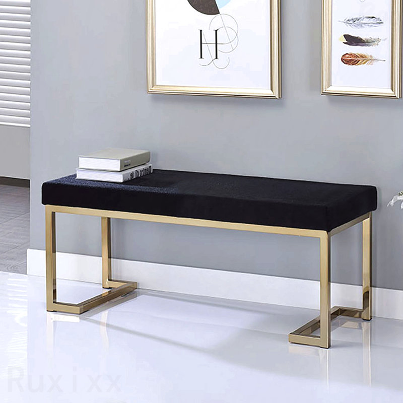 Banc - Base en métal en forme de C, H 18,5 po x l 40,5 po x P 16,5 po