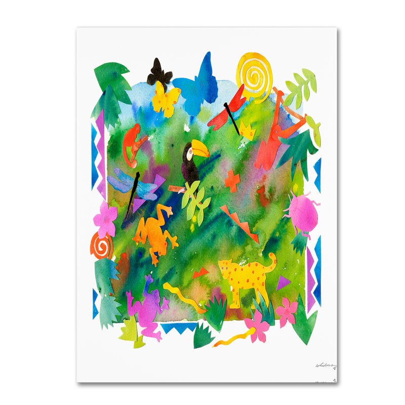 « rainforest », reproduction sur toile, H 19 po x l 14 po x P 2 po