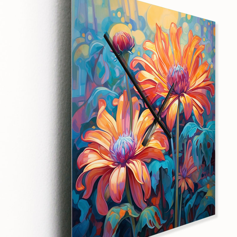 Horloge murale «Chrysanthemums», Petit