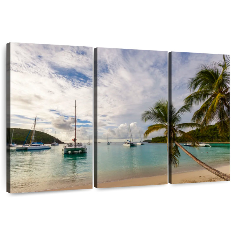 Gillard Mayreau Island Boats, 28" H x 45" W