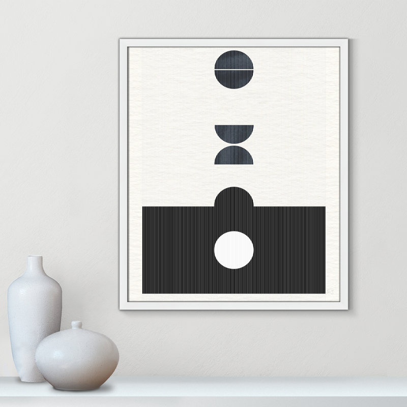 " Eclipse I " by Susan Jill, 25.5" H x 21.5" W x 0.75" D, Satin White Framed