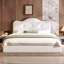Très grand lit plateforme tapissier, beige-905440826