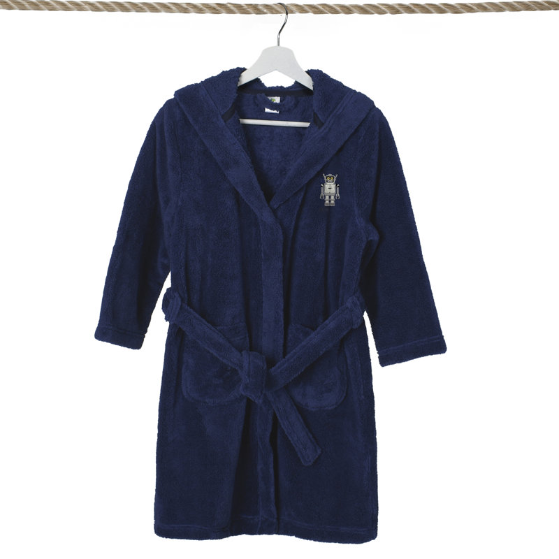Peignoir 100% polyester Linum Kids, S, Marine