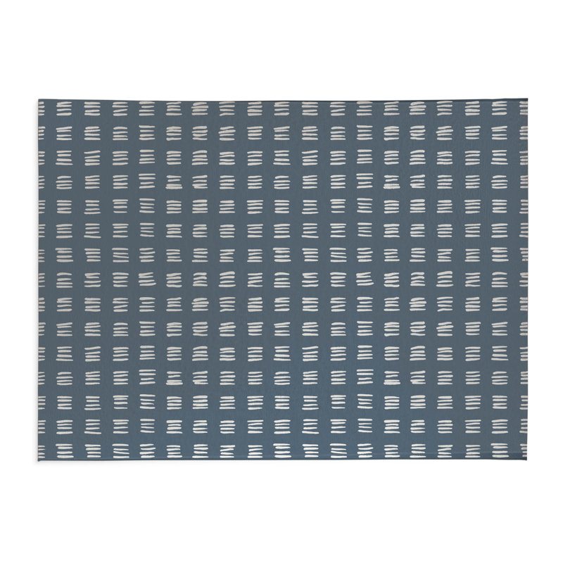 Dash Lightweight Non-Slip Kitchen Mat, Blue, Rectangle 4' x 6'