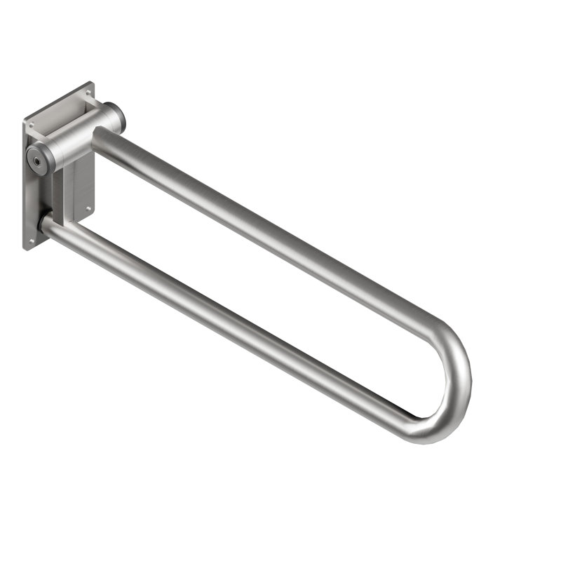 Rail articulé HEALTHCRAFT PT, rail de support mural rabattable, 32 po, Acier Inoxydable, Gauche