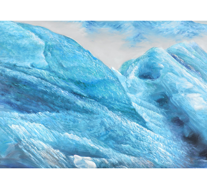 Icebergs - Art mural sur toile bleu scénique pour la décoration intérieure