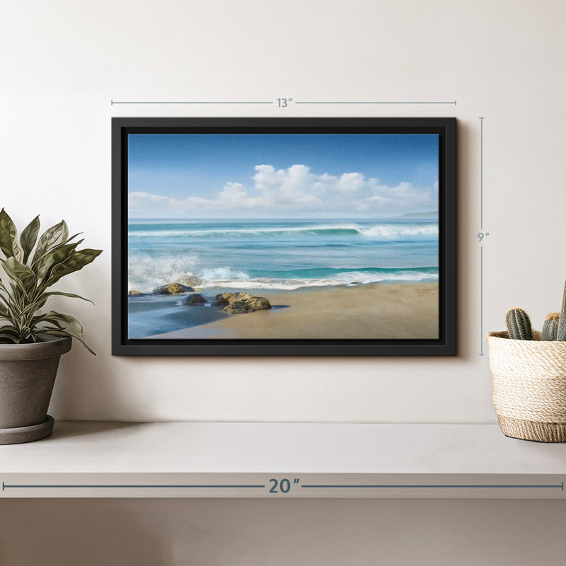 Impression sur toile bleue, H 9 po x l 13 po
