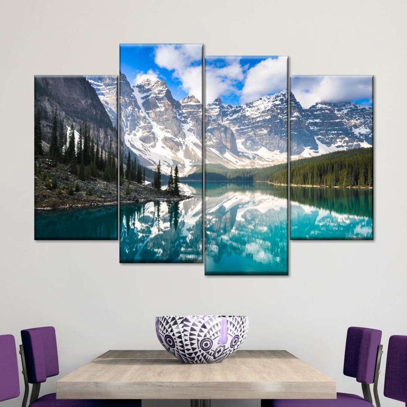 Impression murale sur toile Mountain Reflection, H 22 po x l 36 po x P 1 po