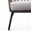 Chaise longue intérieure / extérieure en acier, coussin gris, corde complexe, poids de 22 lb, profondeur unique de 26 po