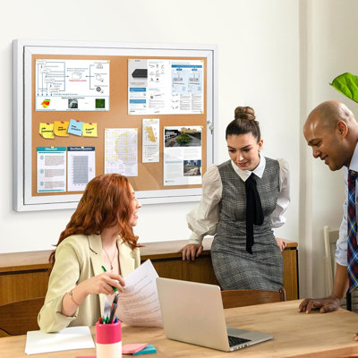 Outdoor Enclosed Cork Bulletin Board Weatherproof Display Cases