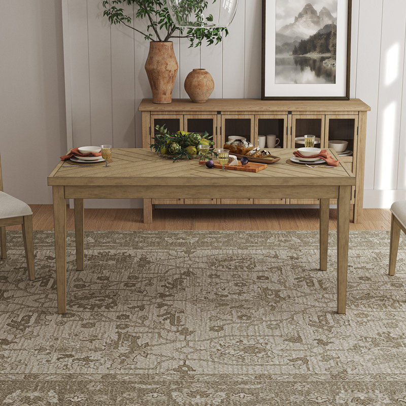 Amarionna 62.4" Rectangular Dining Table, Natural