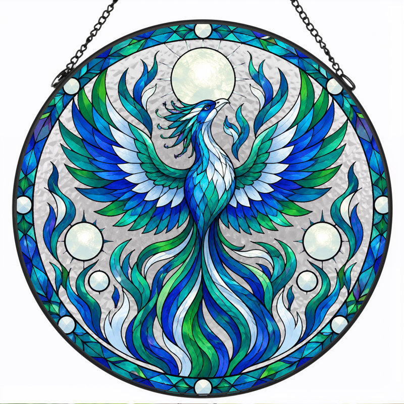 Birds Window Panel, H 12 po