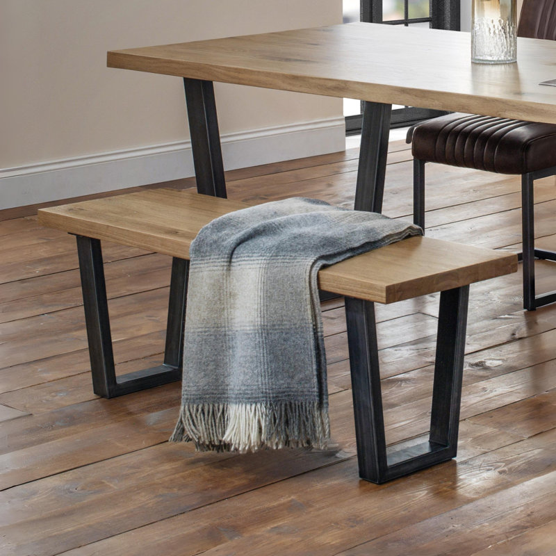 Armor Solid Wood Bench, Oak