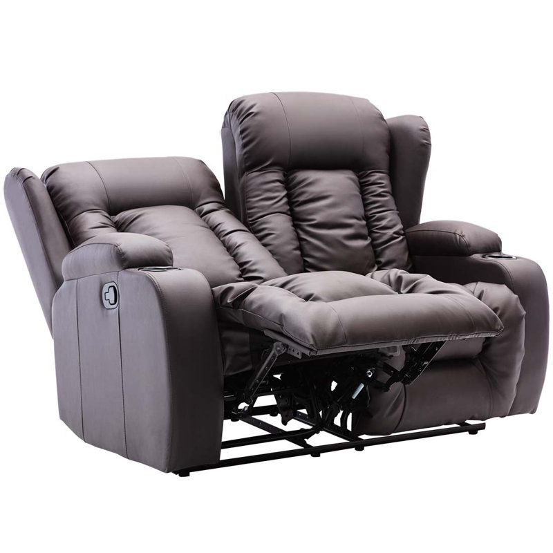 Deneishia 2 Seater Reclining Sofa, Brown