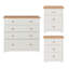 White Wooden 3 Piece Bedroom Set