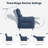 Modern Fabric Push Back Recliner With Ergonomic Segmented Back