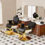 Fauteuil inclinable massant en simili-cuir