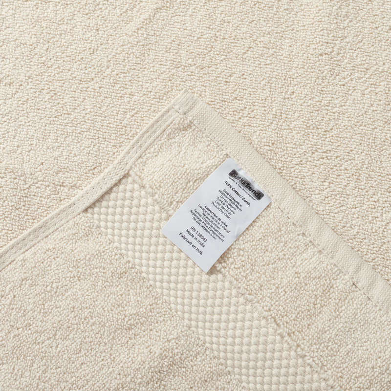 Ensemble de débarbouillettes 100% coton Splash Splash, débarbouillettes et débarbouillettes en coton doux absorbant 550 g / m² pour salle de bain, spa et usage quotidien, certifié OEKO-TEX, paquet de 3, sable