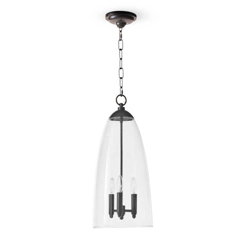 Luminaire suspendu en verre Maiden, Bronze frotté à l'huile