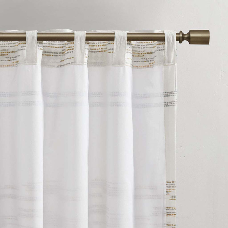 otton Printed Curtain Panel with tassel trim and Lining(Only 1 Pc Panel)