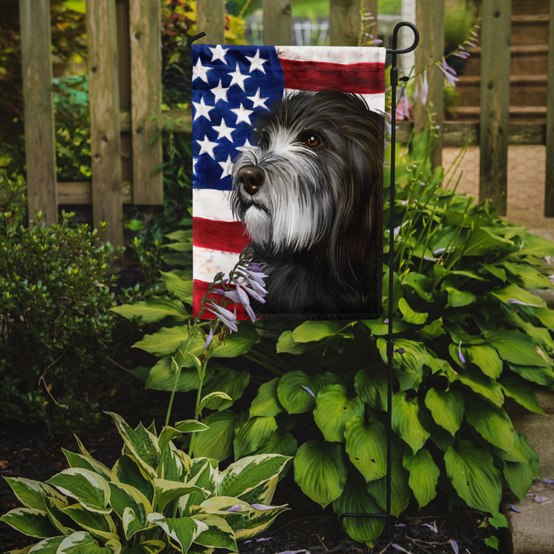 Polyester à 2 côtés 15 x 11 po drapeau de jardin, Léopard catahoula