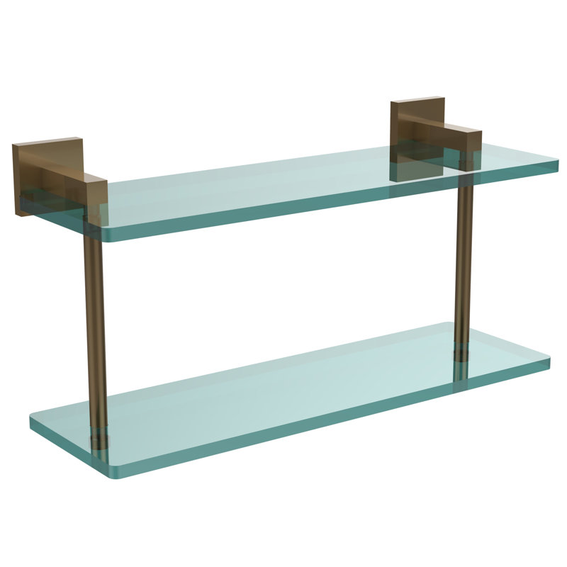 Haranu 2 Piece Tiered Shelf, Brushed Bronze