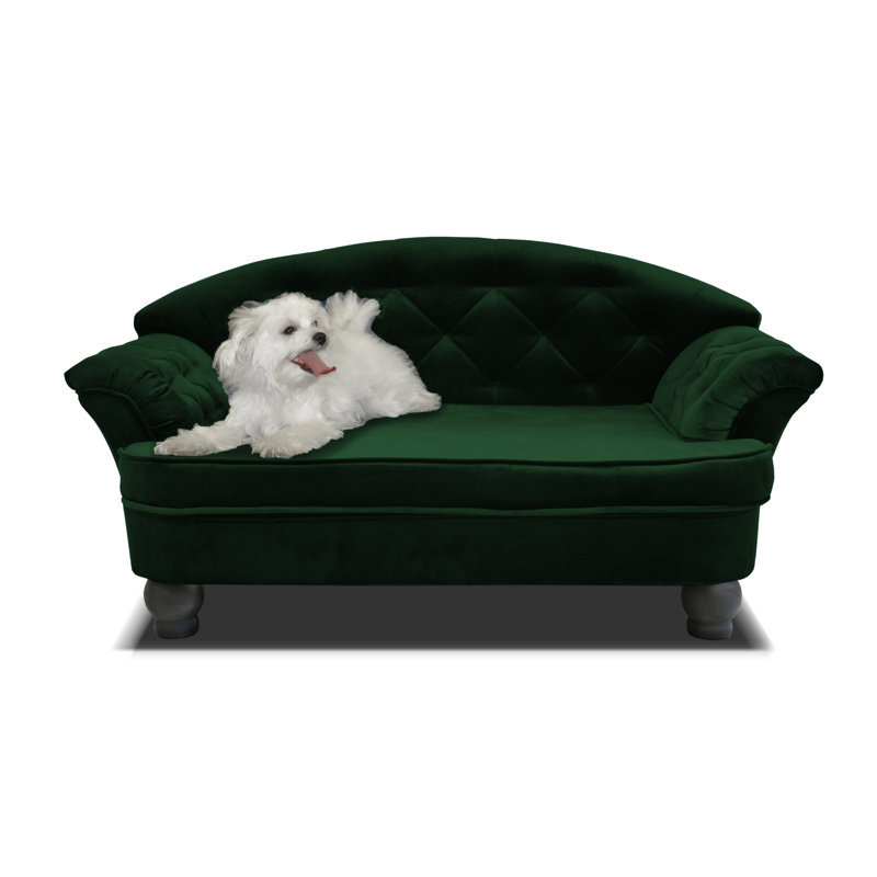 Debose Orthopedic Polyester Pet Bed, Dark Green