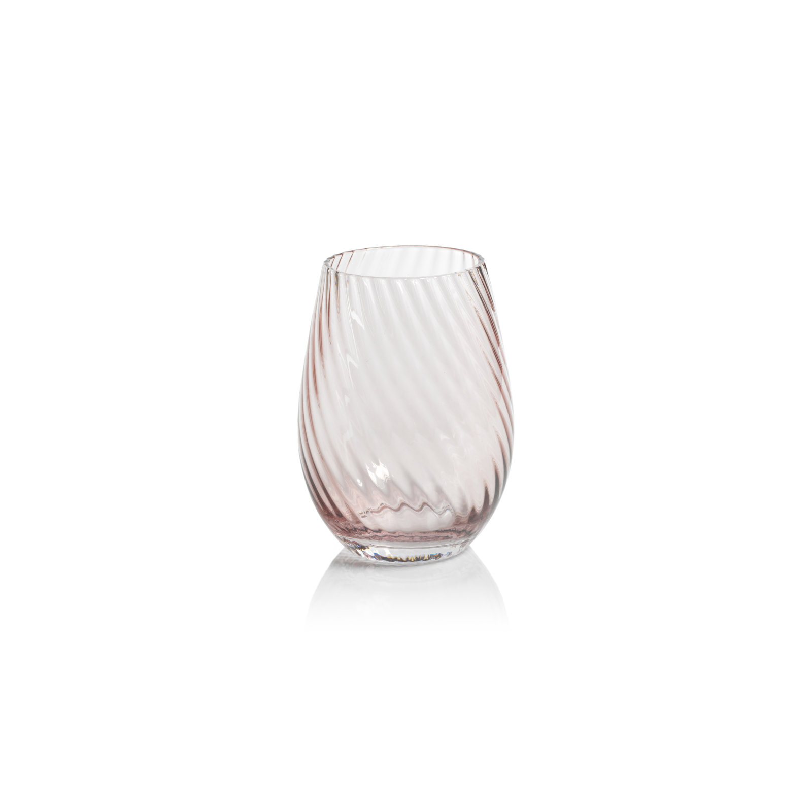Sesto Optic Swirl Stemless Glasses, Set of 4, Lilac