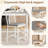 5-Piece Rectangular Dining Table Set With 4 Upholstered Chairs-29272529