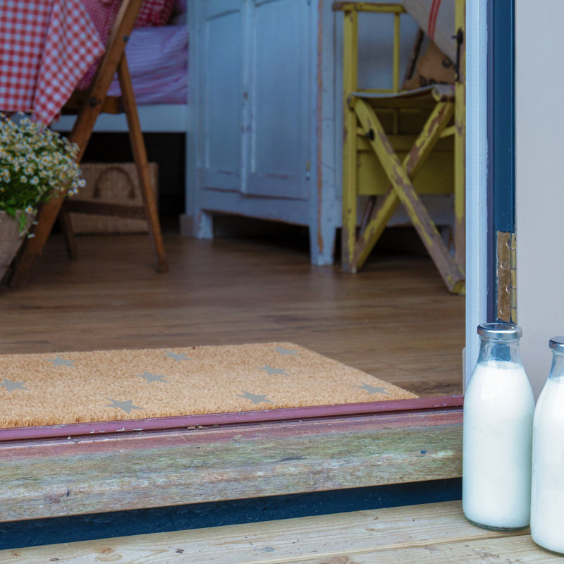 Gise Non-Slip Indoor Doormat, Natural/Grey