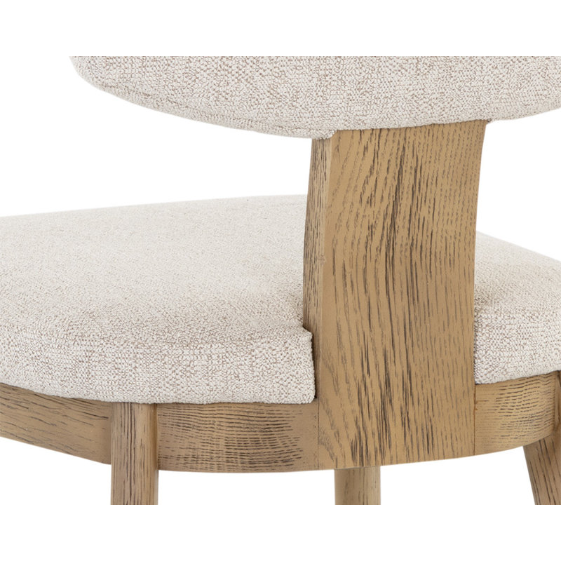Rickett Upholstered Dining Chair, Weathered Oak