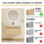 Meuble-lavabo mural simple 36 po avec 2 portes et plateau en résine blanche Abdurahmon-680417187