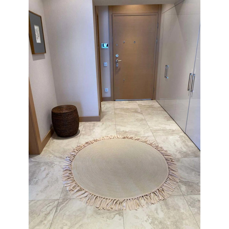 Tapis rond rond Olalla, Rond 3 pi 3 po