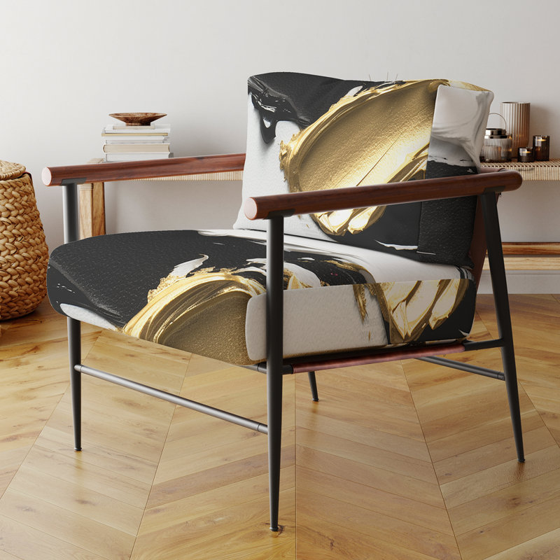 Fauteuil d'appoint Creel, Noir, noir, noir, noir
