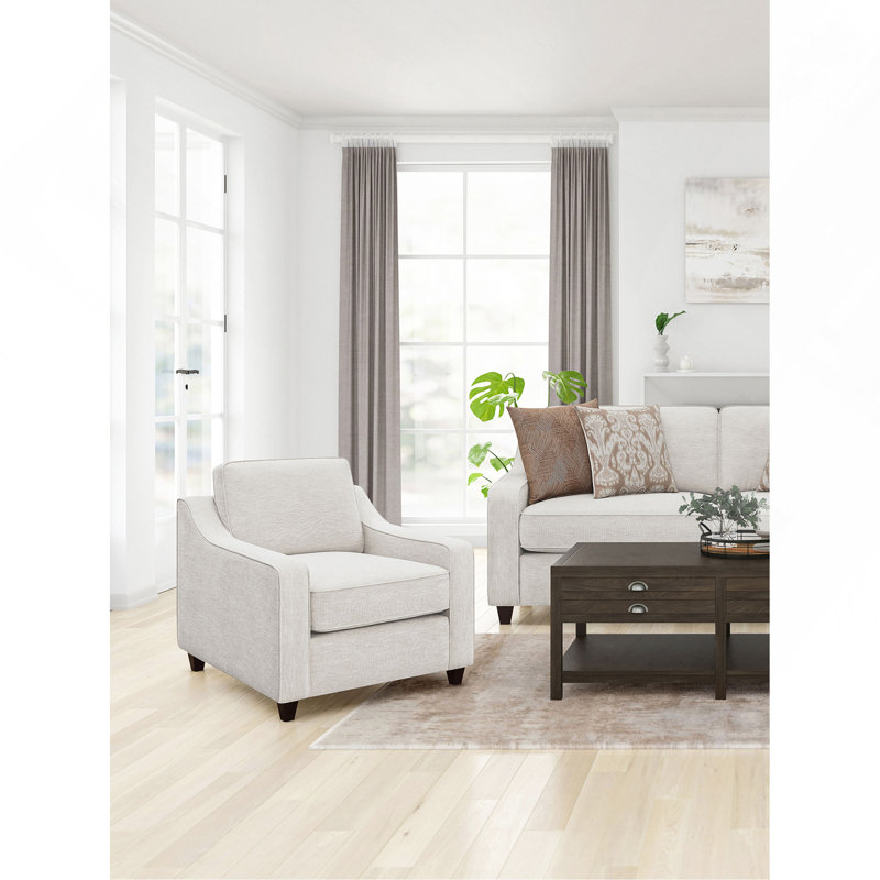 Fauteuil beige rembourré incliné
