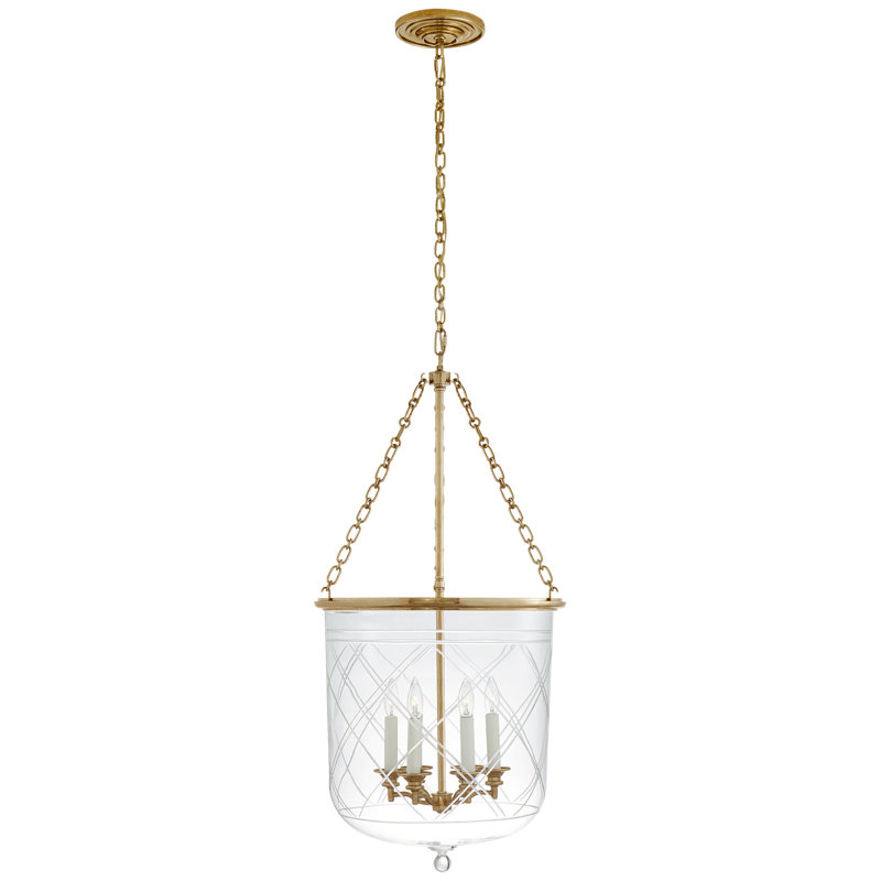 Ralph Lauren Cambridge 6 Light Pendant, Natural Brass