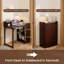 Table pliante en noyer brun et bambou