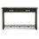 Table de canapé contemporaine en bois massif l 47 po Kitchener avec 2 tiroirs, tablette inférieure et panneaux latéraux en X