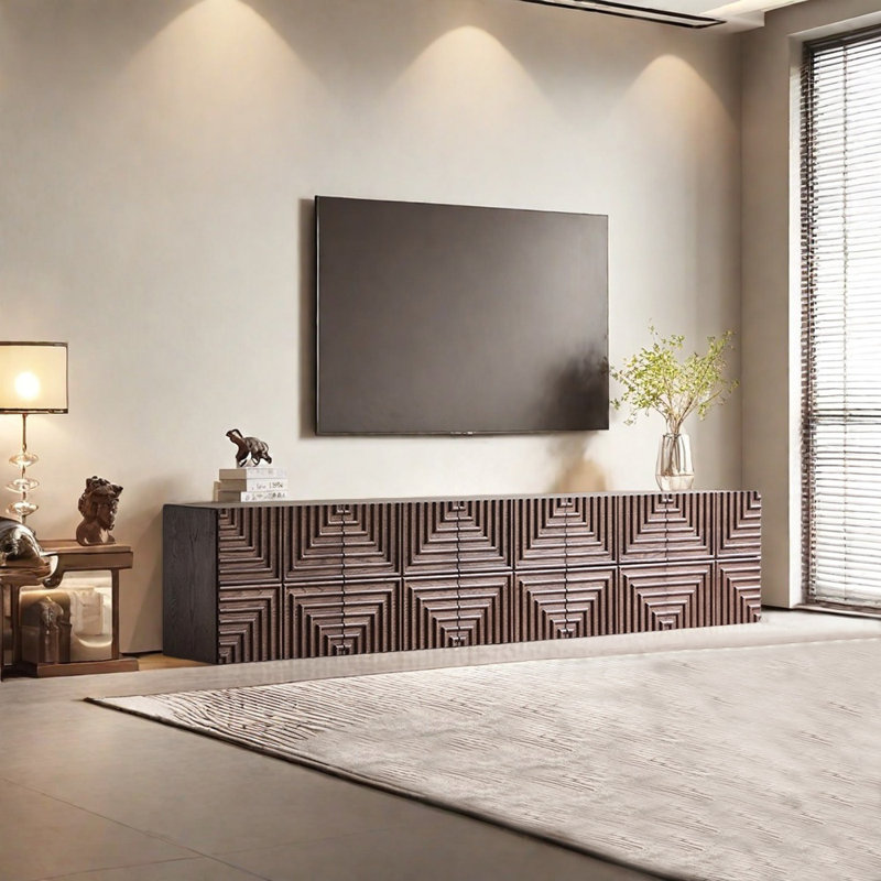 Meuble télé de style chinois pour salon rétro, 102.36"