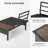 6 Pieces Outdoor Metal Frame Patio Furniture Set-2020425985