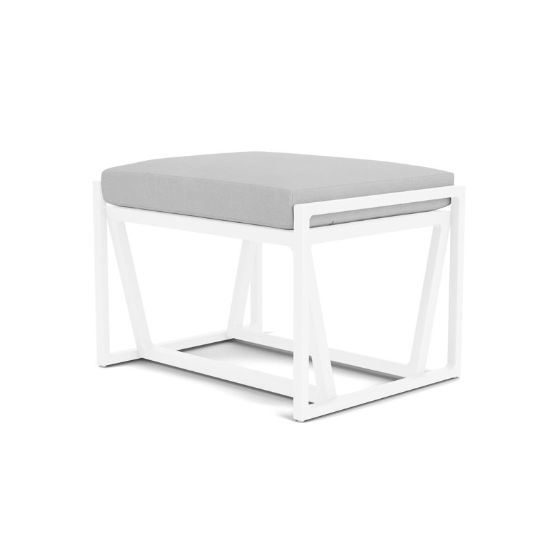 Summit Outdoor Ottoman, Sandberg Dove, White