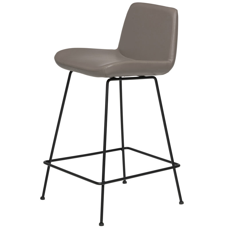 Tabouret de bar et de comptoir Jabreya, Noir, Gris, Tabouret de comptoir (siège d'une hauteur de 25 p