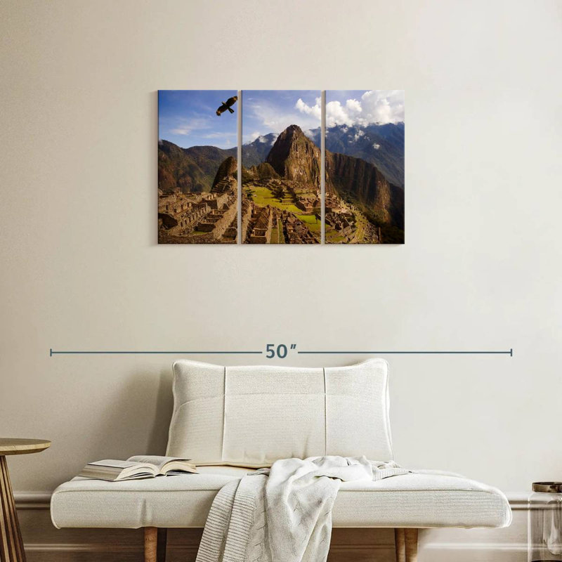 Lilie Hawk Over Machu Picchu, 20" H x 33" W