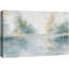 Œuvre abstraite douce bleu vert lac, images de salon serein, impression sur toile encadrée-126055025-126055026