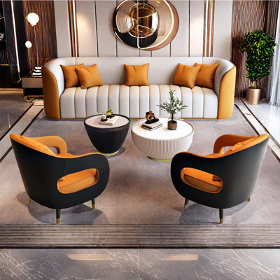 Masja 5 - Piece Faux Leather Living Room Set by Orren Ellis