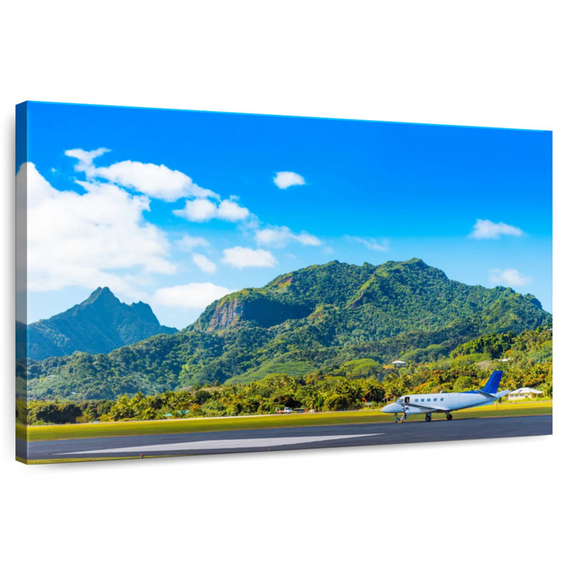Mehar Airport In Aitutaki, 32" H x 48" W
