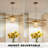 Wing-shaped Durable Handwoven Bamboo Pendant Light-1058665868